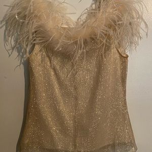 Victor Costa feathered top